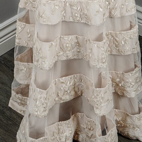 NWT Lauren Ralph Lauren Ivory Lace Formal gown -6 - Picture 7 of 7